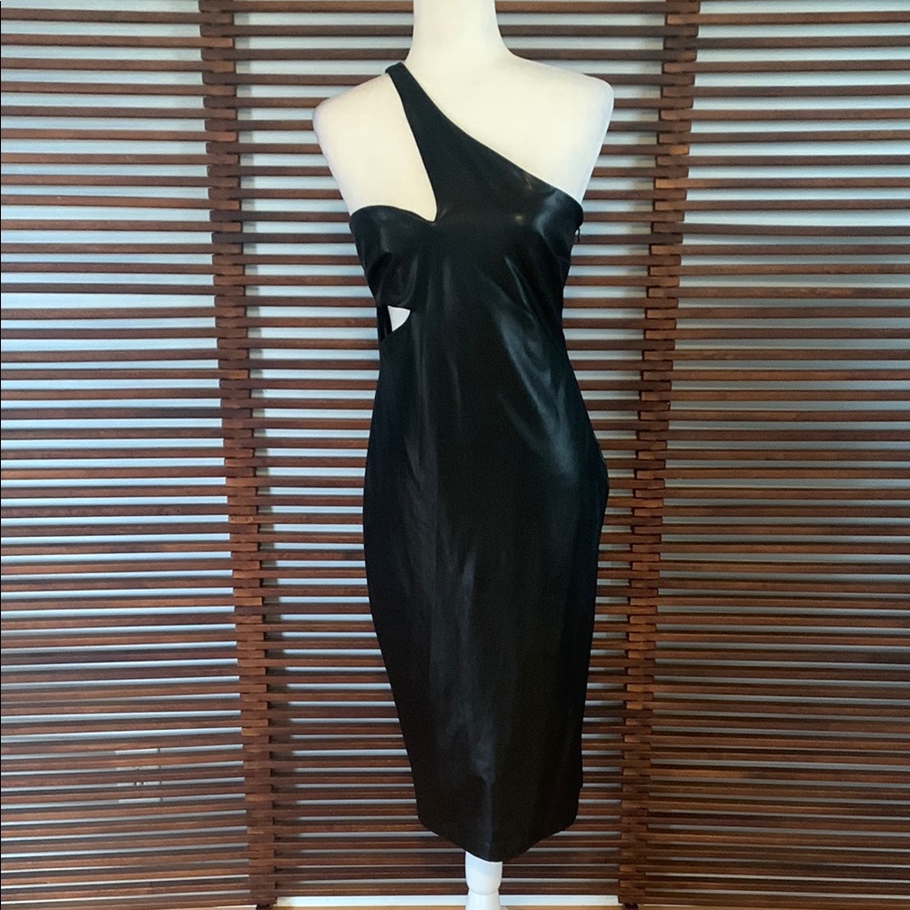 Amanda Uprichard Elegant Black One-Shoulder Dress